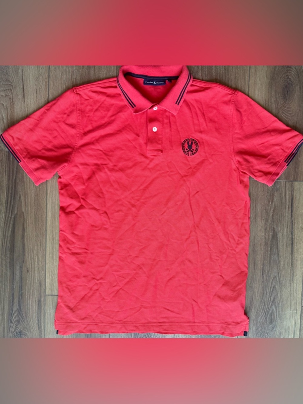 Psycho Bunny Polo Shirt Mens Size 6 Short Sleeve Pima Cotton Large
